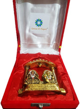 Load image into Gallery viewer, Lakshmi Ganesha Idol  - Gold Plated lakshmi Ganesha Statue figuring  - Gift Pack.