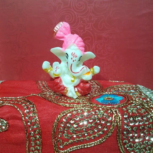 Cute Little Ganesha -  Pink Pagdi