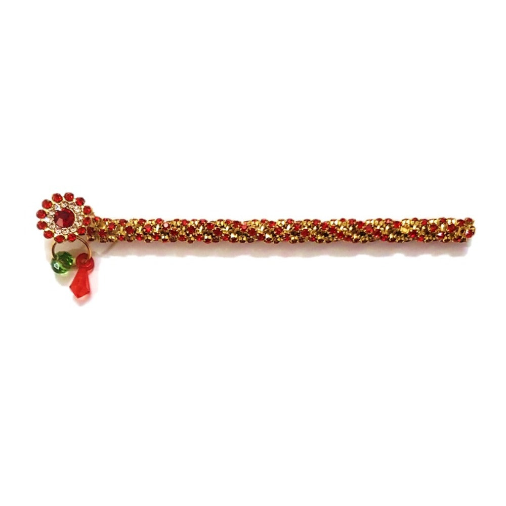 Metal Bansuri for Laddu Gopal/Bal Gopal_ Flute for Krishna (10 CM)