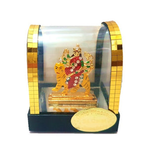 Mini_ Durga Maa_Car Dashboard_Gold Plated.