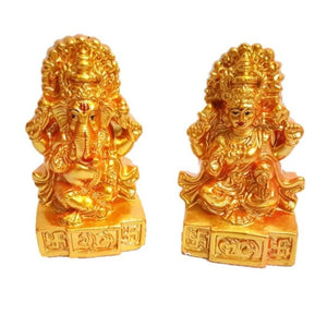 Lakshmi Ganesha Idol of Clay (Mitti) - Size 4.5 Inch
