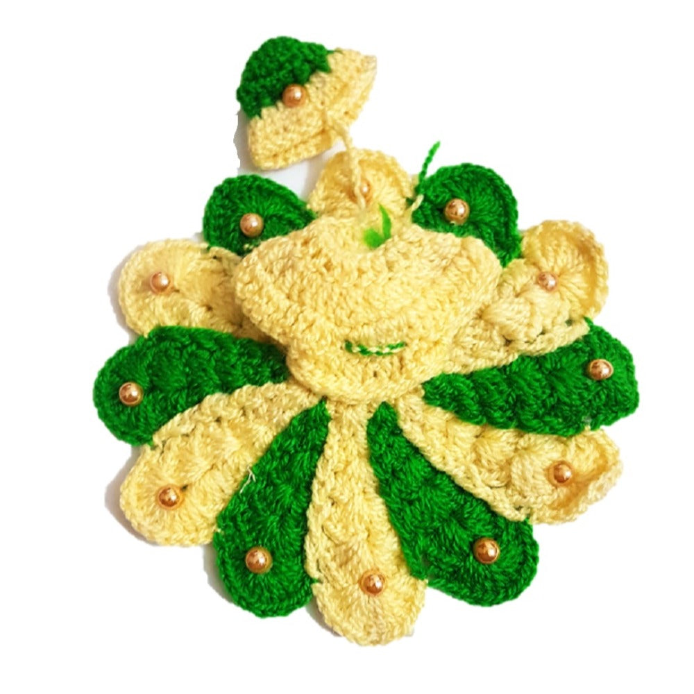 Laddu Gopal/Kanha Ji_Winter_ Poshak_With Cap_Crochet_ Poshak_Size No. 3
