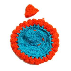 Laddu Gopal/Kanha Ji_Winter_ Poshak_With Cap _Crochet_ Poshak_Size No. 4_Random Color